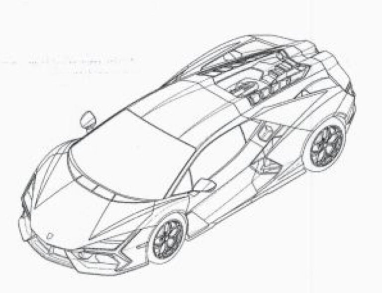Lamborghini Aventador successor likely revealed in patent drawings