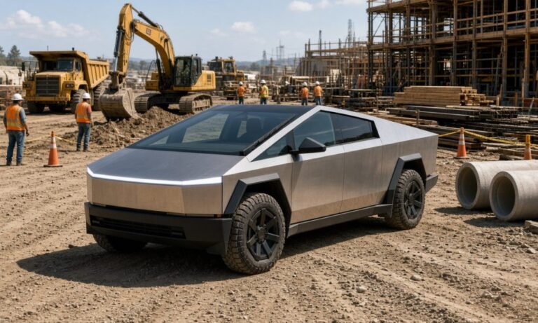 Tesla Cybertruck targets job site crews with new Tailgate Utility Track and Bed Gear Box accessory