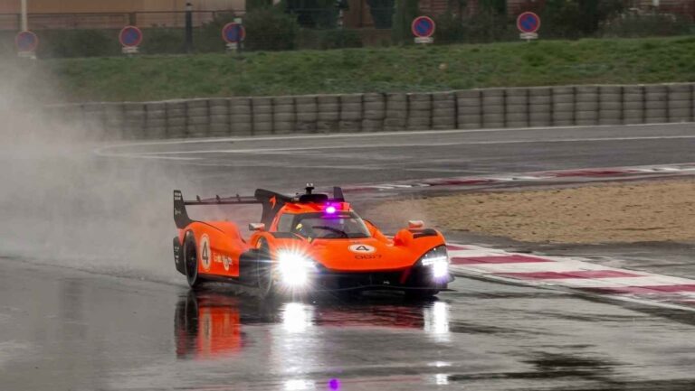 McLaren MCL HY Le Mans Hypercar spotted testing in wet conditions